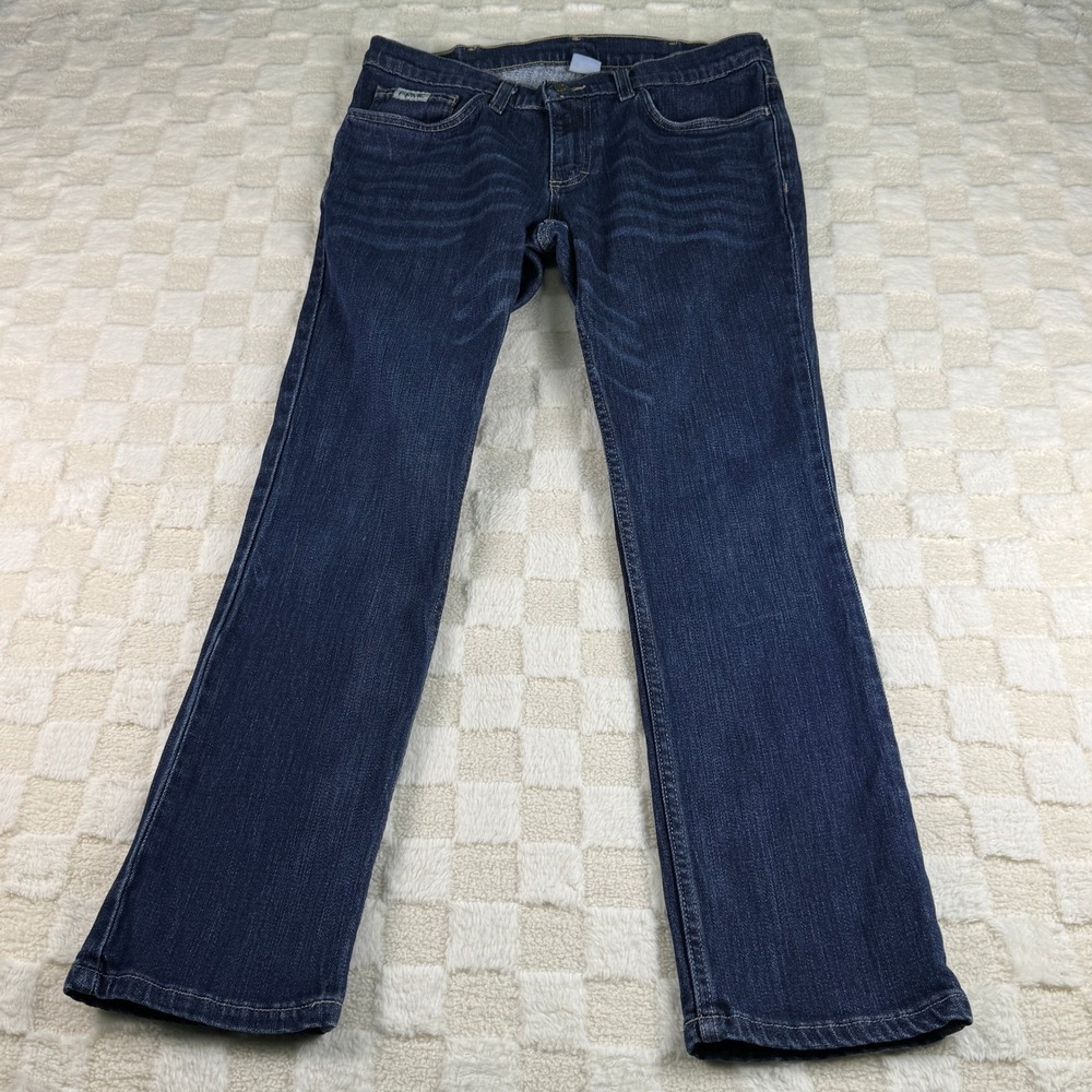 FRMC Dark Wash Denim Jeans Straight Leg Classic‎ Women's Casual Pants